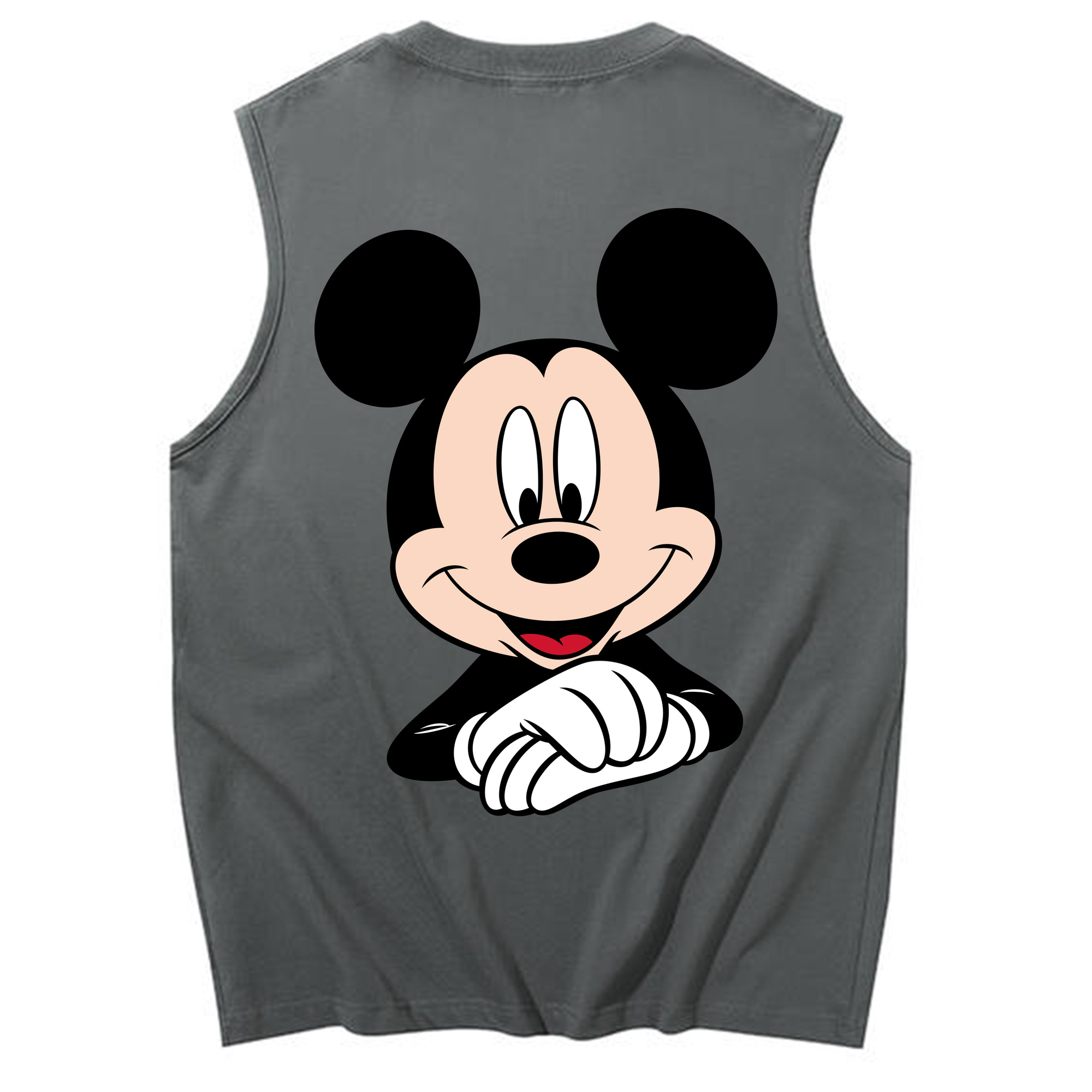 ミッキーマウス Mickey Mouse コットン100％タンクトップ（背面プリント）